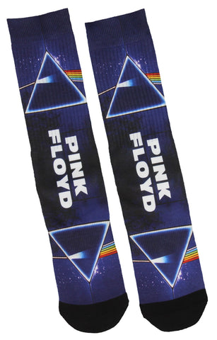 Pink Floyd Adult Dark Side Of The Moon Logo Sublimated Crew Socks 1 Pair