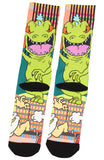 Rugrats Reptar Dinosaur Character Sublimated Crew Socks 1 Pair