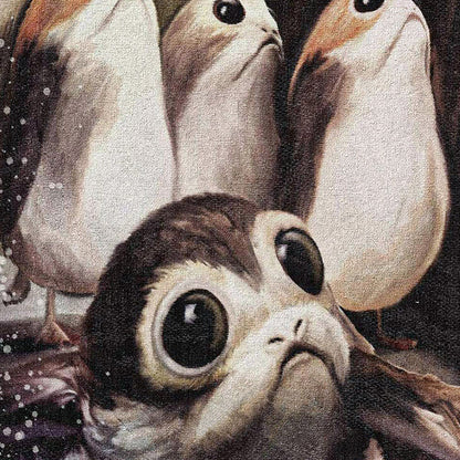Northwest Star Wars Woven Tapestry Throw Blanket, 48" x 60", Feed the Porgs