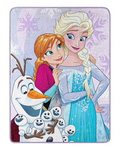Northwest Frozen, Snow Hugs Micro Raschel, 46" x 60" Throw Blanket