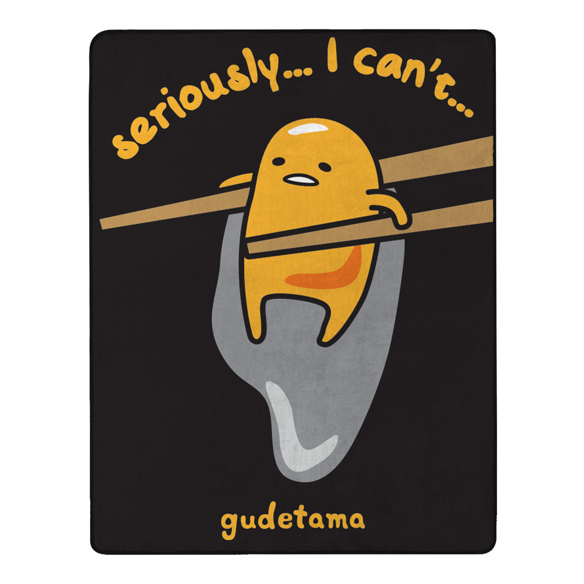 Gudetama Seriously... I Can't Fleece Super Plush Throw Blanket 46" x 60"