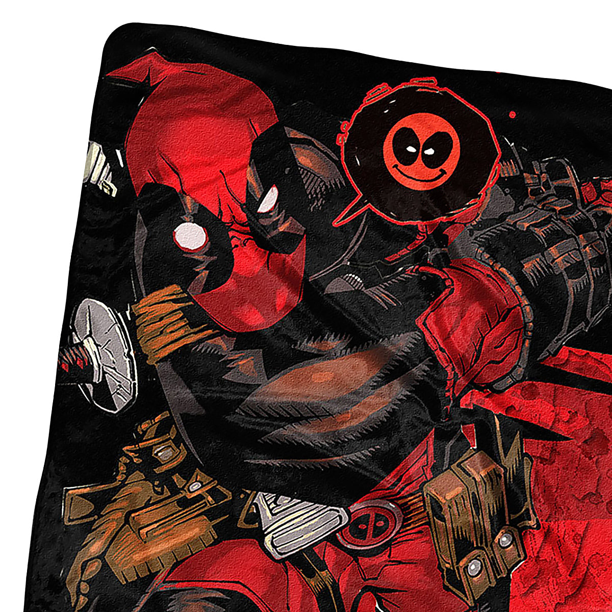 Marvel Deadpool Say Deadpool!! Quote Bubble Character Super Plush Throw Blanket