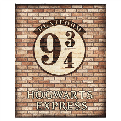 Harry Potter Platform 9 3/4 Hogwarts Express Silk Touch Throw Blanket