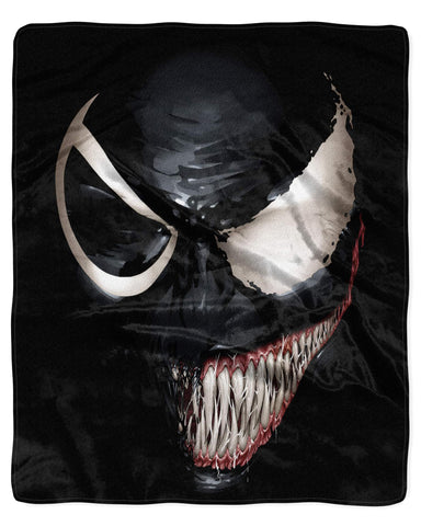 Marvel Comics Venom Symbiote All Smiles Spider-Man 46"x60" Fleece Throw Blanket