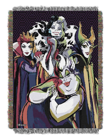 Northwest Villains Woven Tapestry Throw Blanket, 48" x 60", Villainous Group