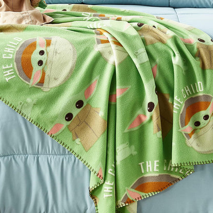 Northwest Star Wars - The Mandalorian Character Hugger Pillow & Fleece Throw Blanket Set, 40" x 50", The Child