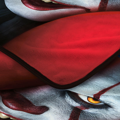 IT Chapter 2 Pennywise the Clown Super Plush Throw Blanket 46" x 60" (117cm x 152cm)