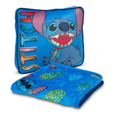 Northwest Disney's Lilo and Stitch Cloud Stretch Pillow and Silk Touch Throw Blanket Set, 14" Pillow, 40" x 50" Blanket
