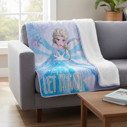 Northwest Frozen Silk Touch Soft Plush Throw Blanket, 60" x 80", Frosted Believe