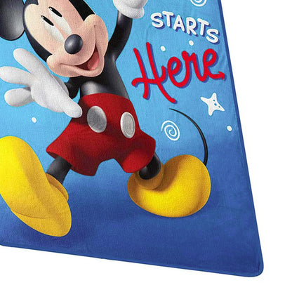 Mickey Mouse Blanket Fun Starts Here Silk Touch Throw Blanket 46" x 60"