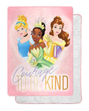 Northwest Disney Princess Silk Touch Soft Plush Throw Blanket, 60" x 80", Royal Courage