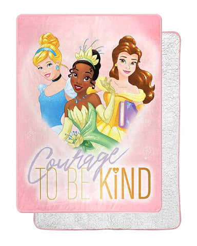 Northwest Disney Princess Silk Touch Soft Plush Throw Blanket, 60" x 80", Royal Courage