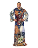 Star Wars: The Mandalorian Mando Adult Throw Blanket with Sleeves, 48" x 71"