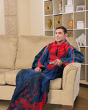 Northwest Spider-Man Spidey Webs Adult Silk Touch Comfy Throw Blanket with Sleeves, 48" x 72"