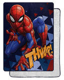 Marvel Spider-Man Blanket Crouched Action Stance Silk Touch Back Throw