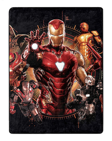 Marvel Iron Man Blanket The Infinity Saga Silk Touch Throw 46" x 60"