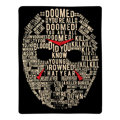 Friday The 13th Jason Vorhees Big Talker Micro Raschel Throw Blanket 46"x60"