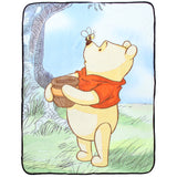 Disney Winnie The Pooh Mister Bee Micro Raschel Fleece Throw Blanket