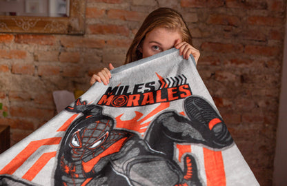 Marvel Miles Morales Spiderman Micro Raschel Throw Blanket 48" x 60"