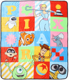 Disney Pixar Character Quilt Pattern Silk Touch Throw Blanket 50" x 60"