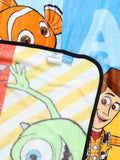 Disney Pixar Character Quilt Pattern Silk Touch Throw Blanket 50" x 60"