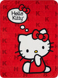 Sanrio Hello Kitty Sitting Pretty Throw Blanket 46" x 60" Plush Fleece Blanket