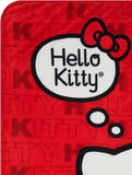 Sanrio Hello Kitty Sitting Pretty Throw Blanket 46" x 60" Plush Fleece Blanket