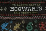 Harry Potter I'd Rather Stay At Hogwarts Holiday Plush Throw Blanket 46' x 60'
