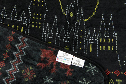 Harry Potter I'd Rather Stay At Hogwarts Holiday Plush Throw Blanket 46' x 60'