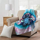 Disney Lilo & Stitch Blanket Cute But Weird Tie Dye Micro Raschel Throw 60"x45"
