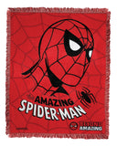 Northwest Spider-Man: Beyond Amazing Woven Jacquard Throw Blanket, 46" x 60", Classic Spidey
