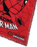 Northwest Spider-Man: Beyond Amazing Woven Jacquard Throw Blanket, 46" x 60", Classic Spidey