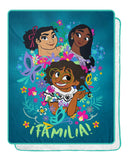 Northwest Encanto Silk Touch Sherpa Throw Blanket, 40" x 50", Familia Together