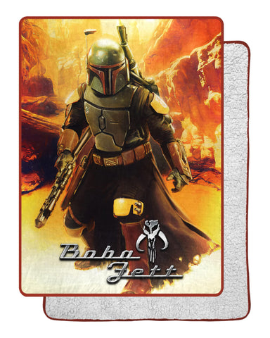 Star Wars - Book of Boba Fett Silk Touch Throw Blanket, 60" x 80", Boba Lives