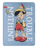 Northwest Disney's Pinocchio Micro Raschel Throw Blanket, 46" x 60", Trouble