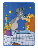 Disney's Lady & The Tramp Blanket  Dinner For Two Plush Throw 46" x 60"