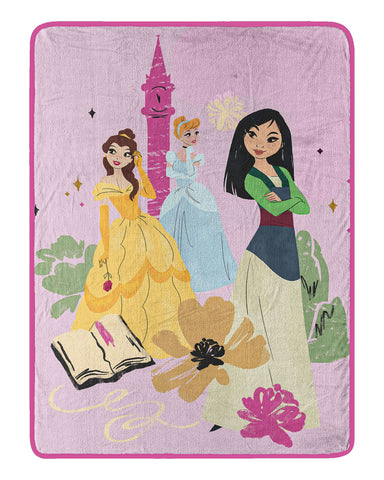 Northwest Disney Princess Micro Raschel Throw Blanket, 46" x 60", Be True