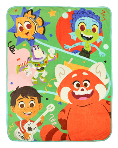 Northwest Disney-Pixar Micro Raschel Throw Blanket, 46" x 60", Pixar Crew