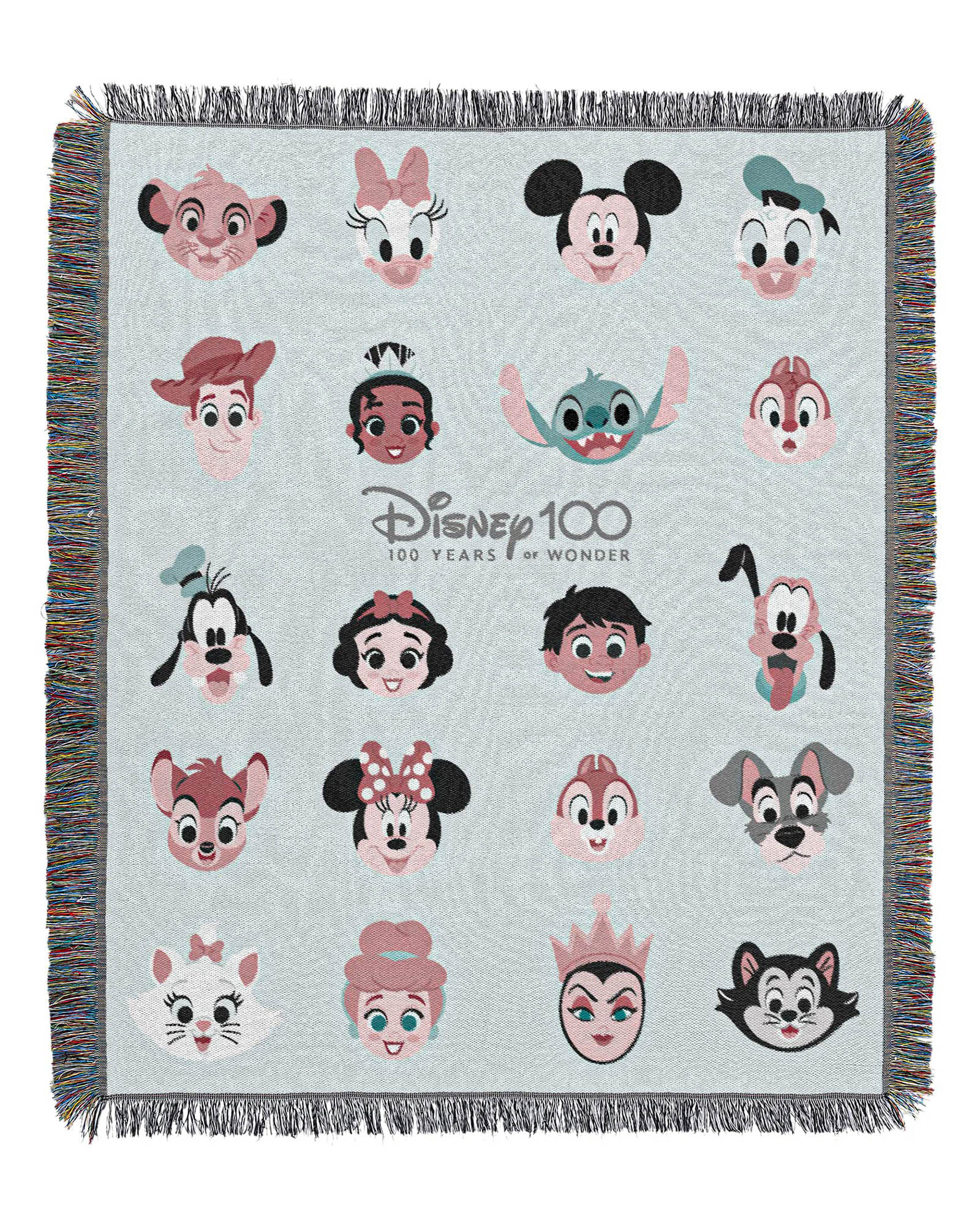 Northwest Disney 100 Woven Tapestry Throw Blanket, 48" x 60", Celebrate Friends