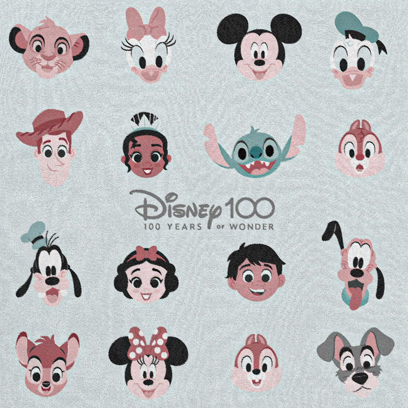Northwest Disney 100 Woven Tapestry Throw Blanket, 48" x 60", Celebrate Friends