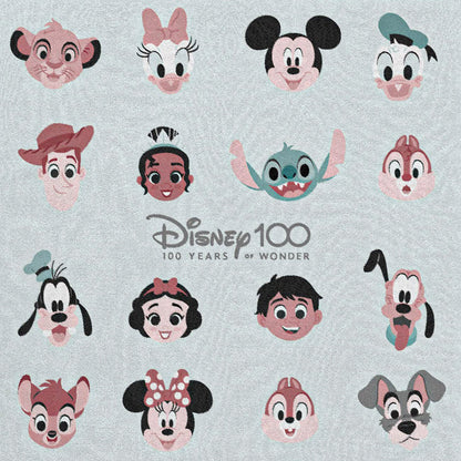 Northwest Disney 100 Woven Tapestry Throw Blanket, 48" x 60", Celebrate Friends