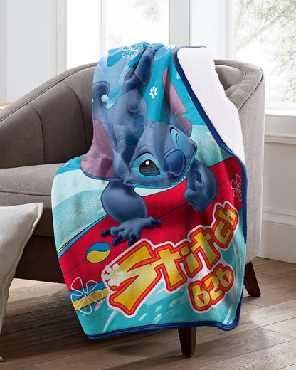 Disney Sitich Blanket Stitch 626 Double Sided Silk Touch Lap Blanket 46" x 60"