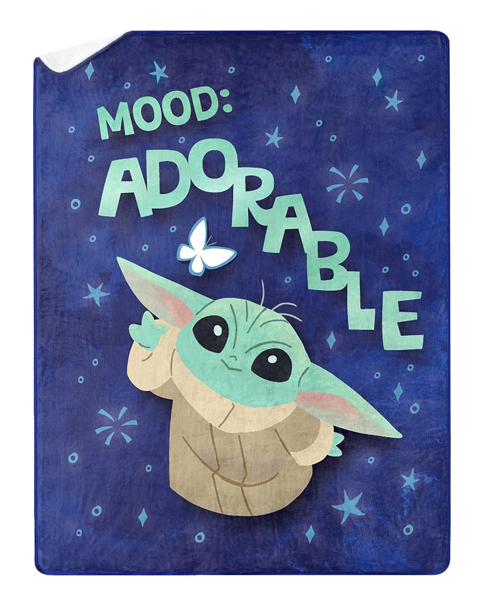 Disney Star Wars The Mandalorian Adorable Silk Touch Throw with Plush Back 46 x 60