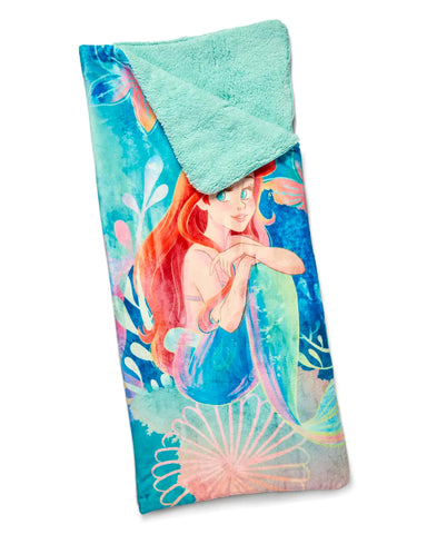 Disney Princess The Little Mermaid Slumber Bag Cloud Touch Zip Up Throw Blanket