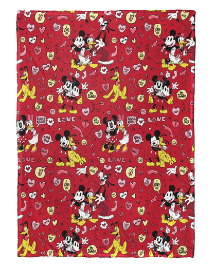 Northwest Mickey Mouse Silk Touch Throw Blanket, 50" x 70", I Love Us