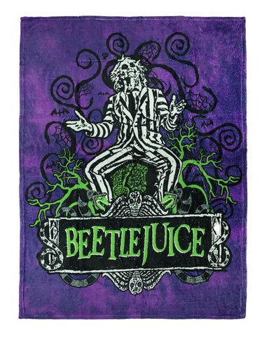 Beetlejuice Blanket Sandworm's Spider's Skull's Bat's Throw 45"X60"
