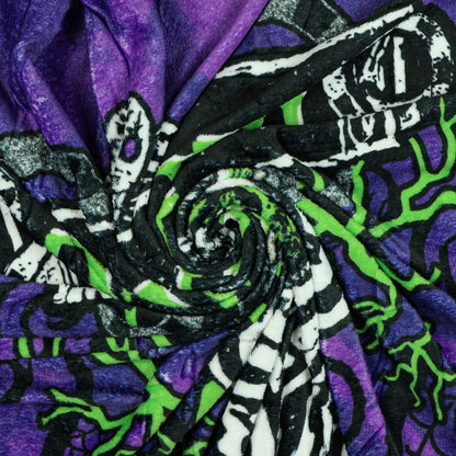 Beetlejuice Blanket Sandworm's Spider's Skull's Bat's Throw 45"X60"
