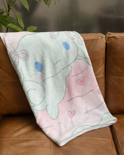 Sanrio Hello Kitty And Friends Throw Blanket Cinnamoroll Cupcake Hearts 46"X60"