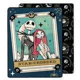 Disney Nightmare Before Christmas Blanket Star Crossed Tarot Card Throw 50"X 70"