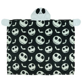Disney Nightmare Before Christmas Kids Jack Skellington Hooded Throw 40"X 50"